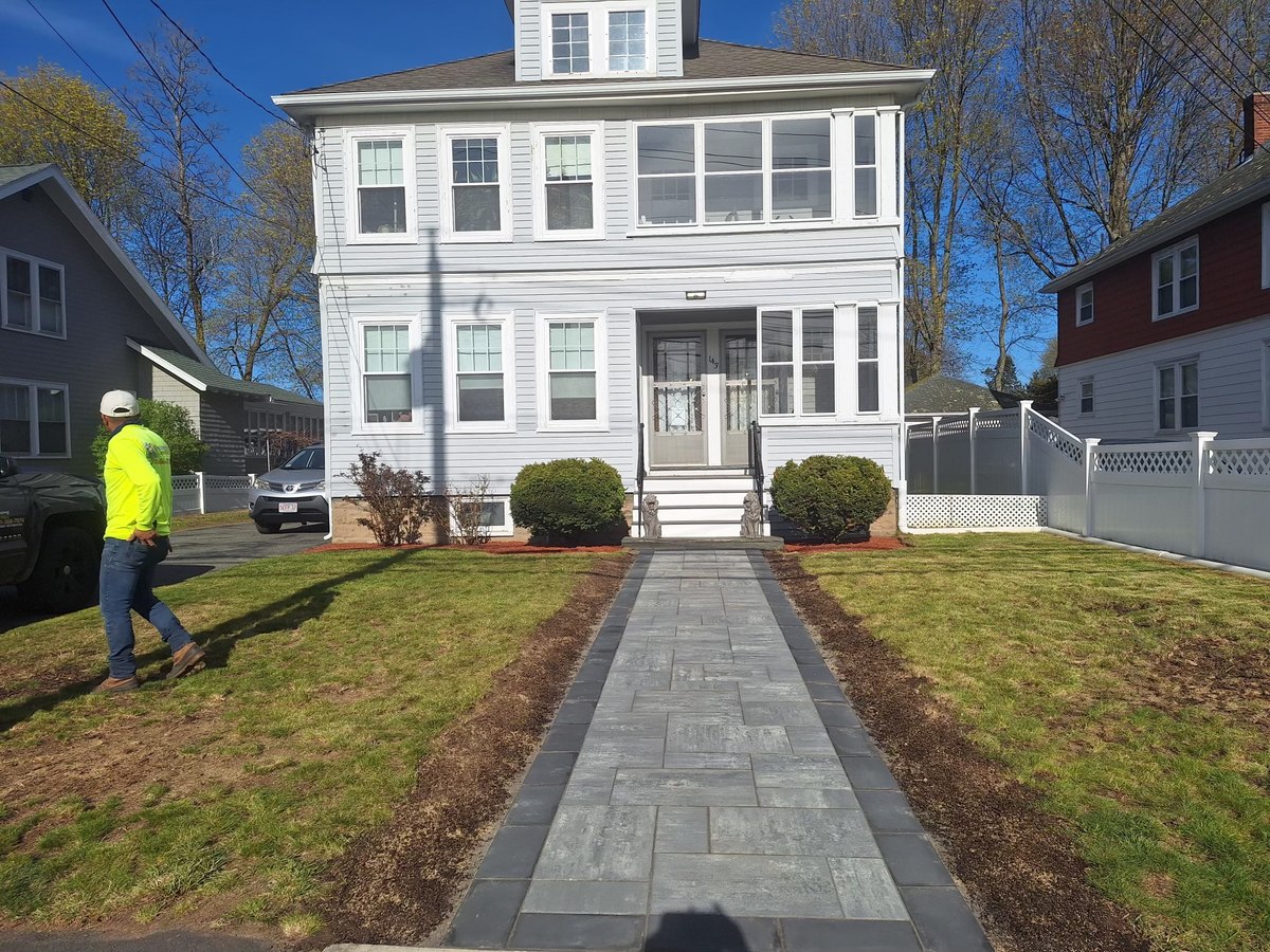 After: new paver walkway installed